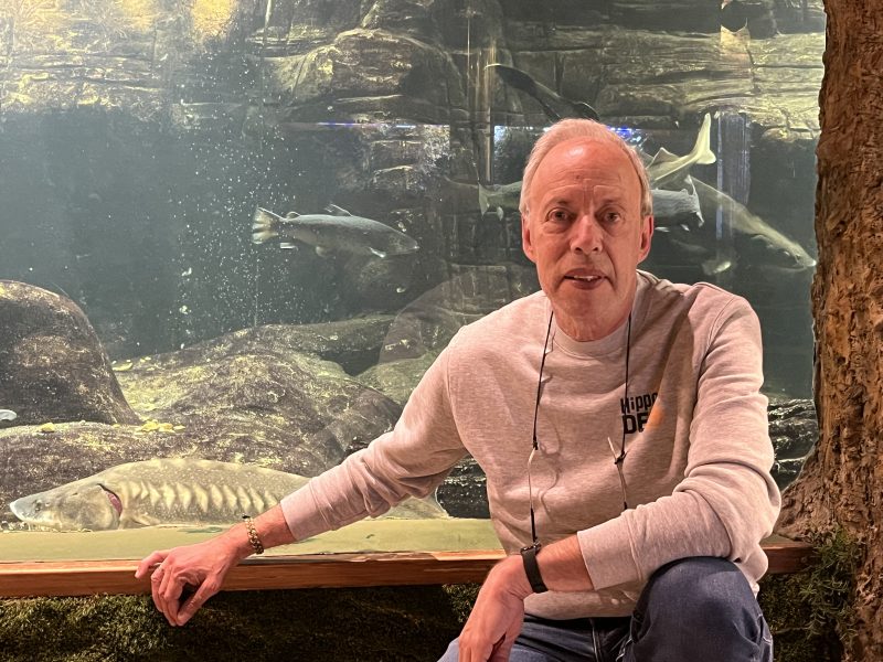 Miquel Planas, investigador principal del proyecto HIPPO-DEC, en el Ecomuseo Fluviarium de Liérganes.